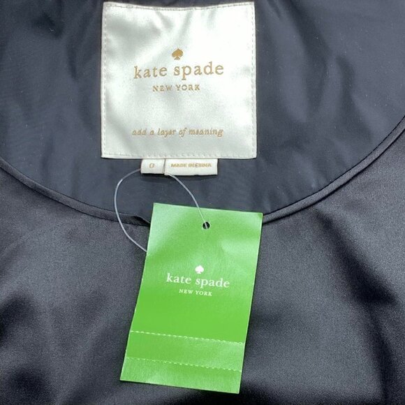 Kate Spade Black Peplum Puffer Jacket - Picture 4 of 6